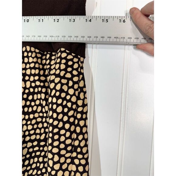 Y2K Self Esteem Strapless Babydoll Brown Polka Dot Empire Waist Tube Top M - Picture 4 of 9